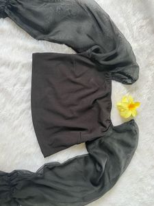 Black Fluffy Top