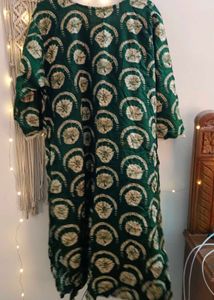 Women Green Kurta 5XL
