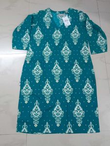 Elegant Green Printed Kurta S size