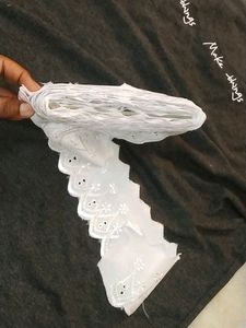 White Accobar 3inch Lace 10 Mtr