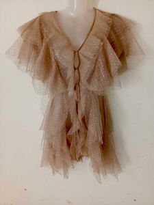 FAIRY SHIMMERY RUFFLE MESH DRESS