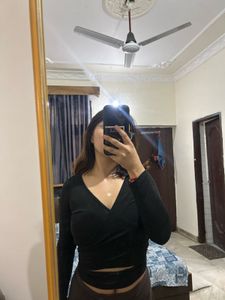 Black Draped Top