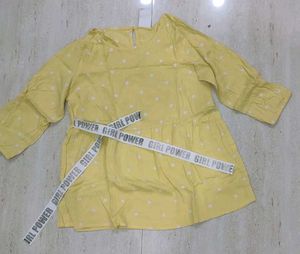 Cute Yellow Girls Top