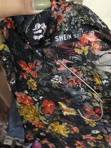Shein Floral Net Top