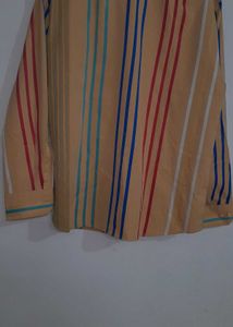 Vintage-Inspired Striped Button-Up Shirt