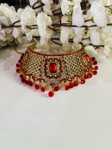 Red & Gold Choker Set