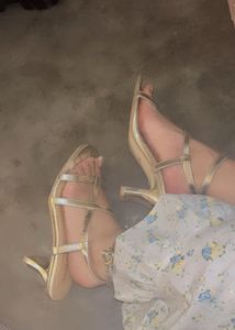 Gold Strappy Heels
