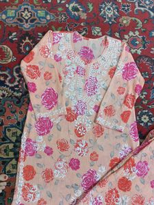 Mul Cotton ROSE Chickenkari 😍rose 🌹