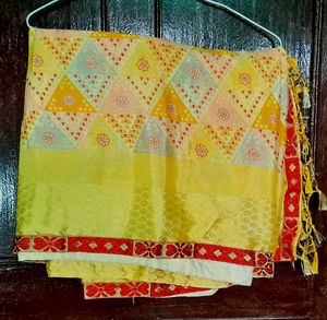 Yellow Patterned Saree