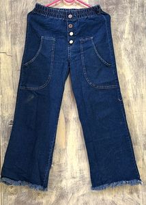 Wide Leg Denim Pants