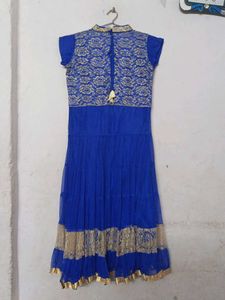 Girls&#39; Blue and Gold Party Dress