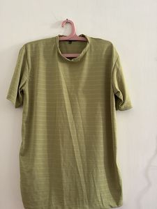 Olive Green Striped Tee