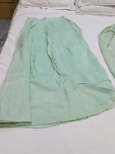 Mint Green Embroidered Stylist Dress/orange