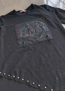 Cute Black Long Sleeve Top