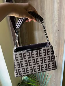 Chic Monogram Braided Handle Shoulder Bag