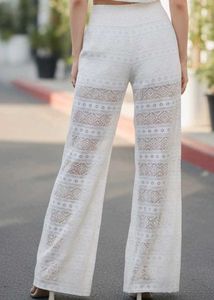 Elegant White Lace Pants