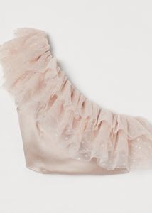 H&amp;M Tulle One Shoulder Party Top