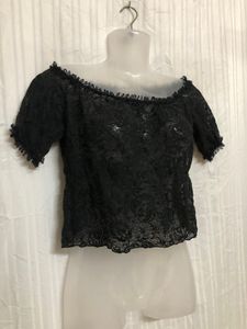 Vezzo Black Lace Top