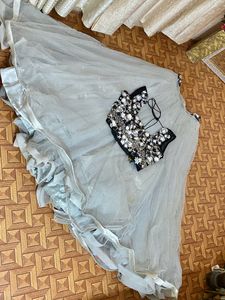 Stone Work Beautiful Party Wear Lehanga Full Ghera