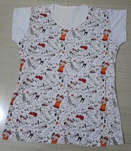 #Trendy doodle T-Shirt For Girls