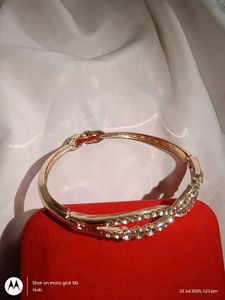 gold earrings hair clip bracelet combo of 3