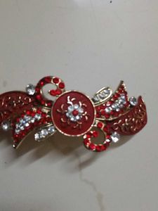 Red Floral Hair Clip