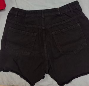 Black Denim Shorts