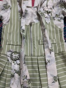 Girls Floral Striped Dress
