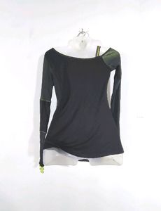 Black Printed Top