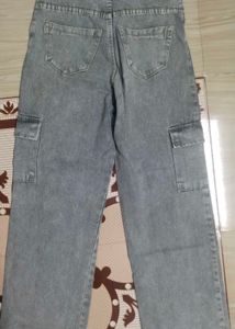 Grey Cargo Denim