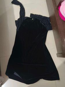 Lace Sleeve Black Dress