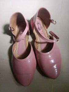 Pink Patent Mary Jane Ankle Strap Flats
