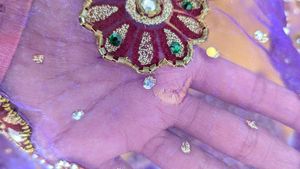 Purple heavy work Saree