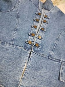 Denim Jacket with Unique Buttons
