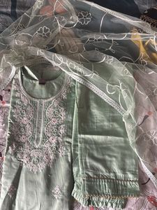 Light Green Embroidered Salwar Kameez