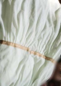 Pastel Green Heavy Embroidered Partywear Dress wit