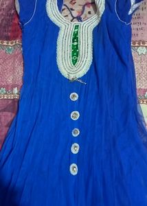 Blue Party Wear Anarkali Suit