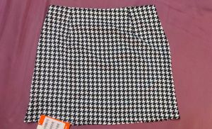 Black &amp; White Mini Skirt with Golden Buttons
