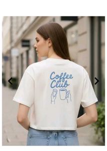 Shein drop shoulder Coffee Club Graphic Tee