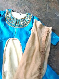 Teal Anarkali Dress with Dupatta
