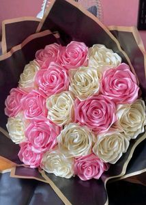 Viral Handmade Ribbon Rose&#39;s Bouquet 💐🌹✨