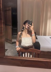 Fur Tube Top With Skirt