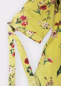 Formal Printed Women Yellow Top