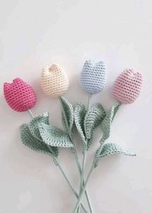 Crochet Tulip Flower 1 Piece