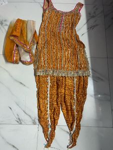 Yellow Sharar Set Party Wear Wedding Dress