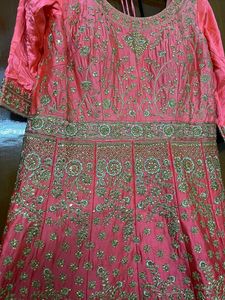 Ombre Floor Length Gown With Heavy Embroidery