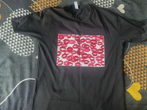 Women & girls Round Neck Casual kiss printed cotto