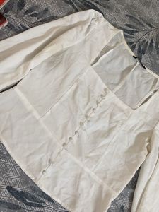 Elegant White Long Sleeve Top