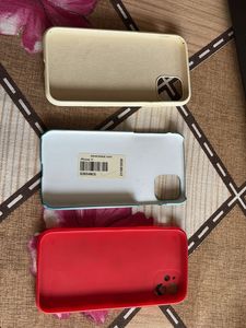 Iphone 11 Hard Cover And red Silicon Case