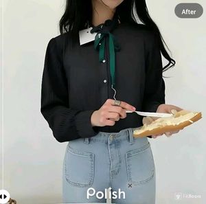 New With Tag Korean Green Bow Premium Shirt